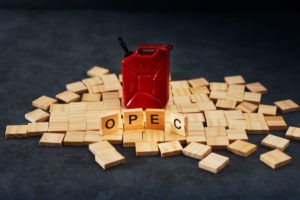 OPEC on scrabble pieces