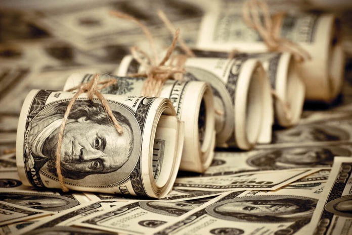federal reserve concepts dollar bill rolls