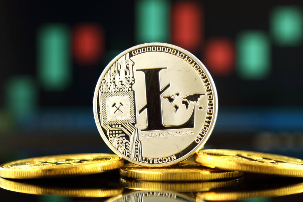 litecoin concept physical coin