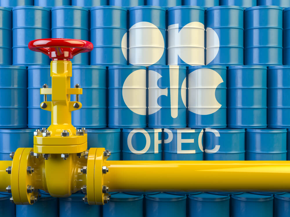 Wibest Broker-Brent: oil barrels and oil pipe bearing OPEC symbol