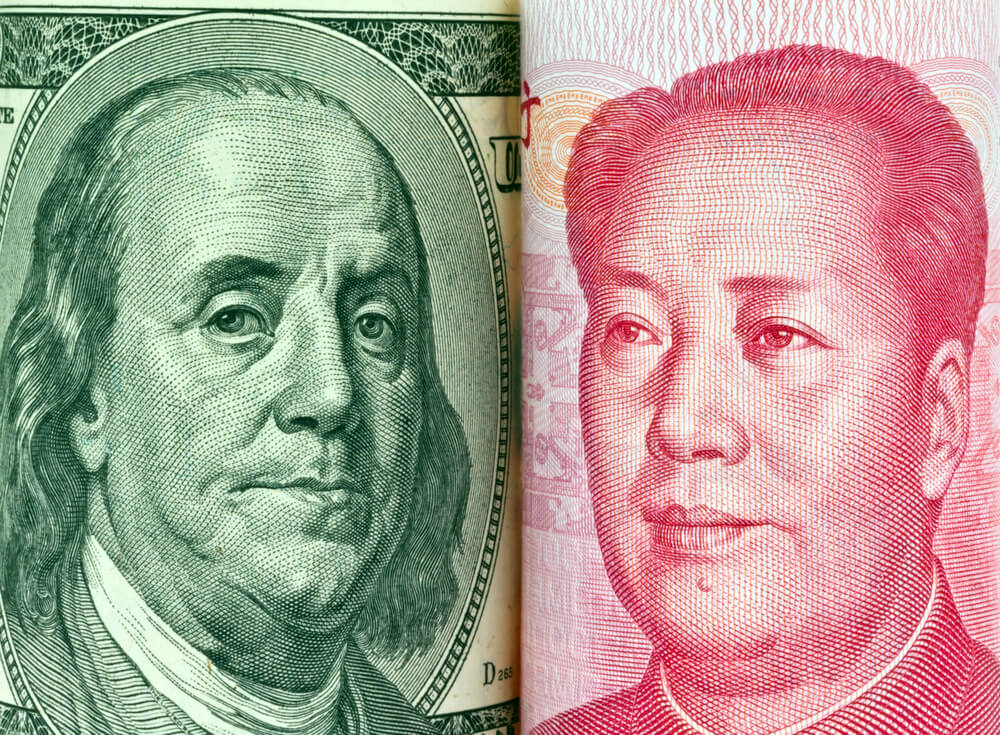 Wibest Broker- Stock Exchanges: Currencies of the US-China Trade war are displayed. The US dollar and the Japanese yen.