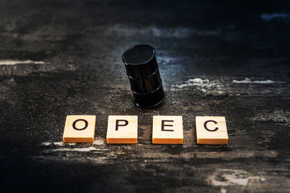 Oil Inventory Report: The picture shows a barrel with the OPEC acronym in the background. 
