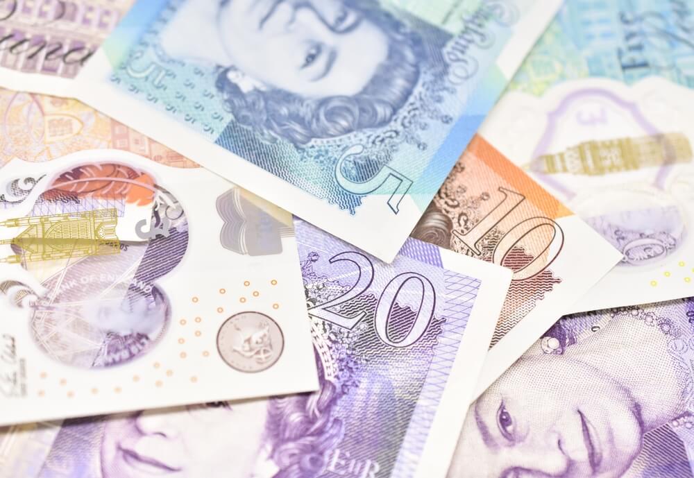 Wibest – Current Stock Market: Close Up of Various British Sterling Paper.