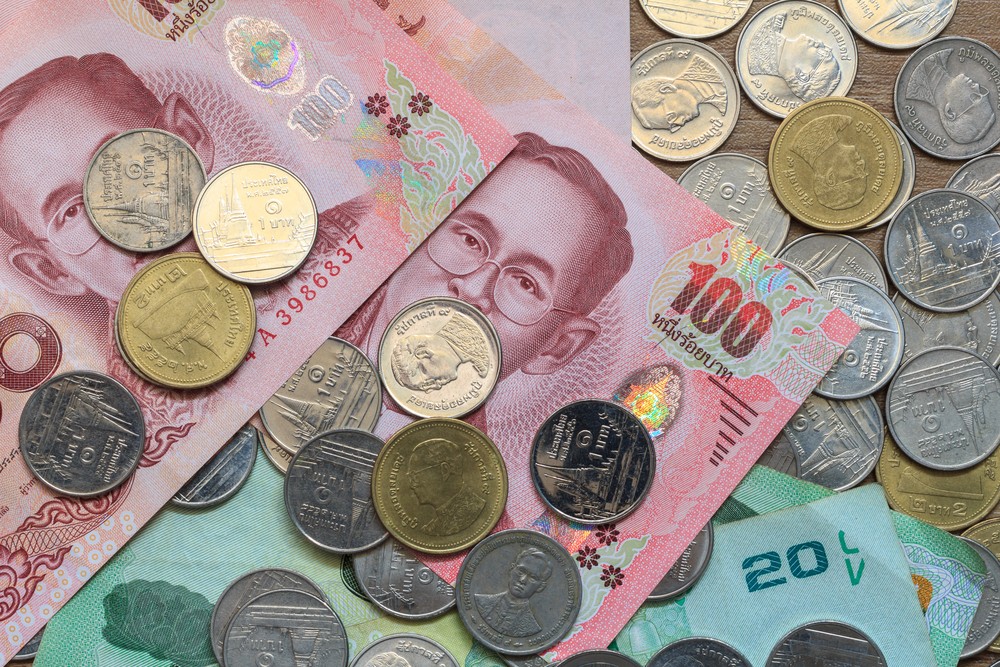 Thai: Thai baht coins and notes