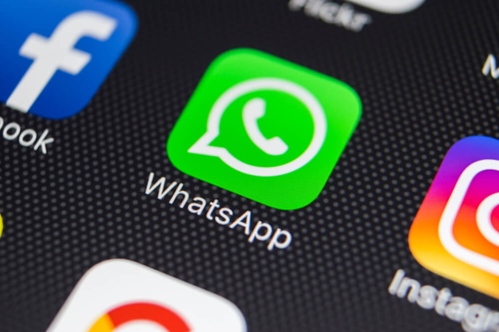 WhatsApp: WhatsApp messenger application icon on smartphone screen close-up.