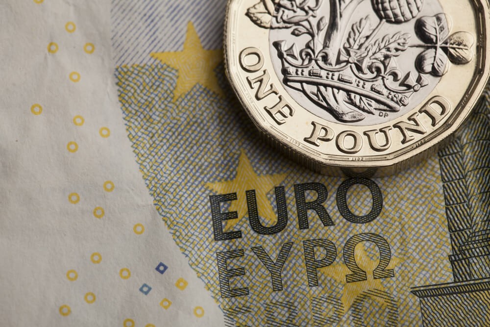 Forex Markets: New one pound sterling coin and euro exchange rate.