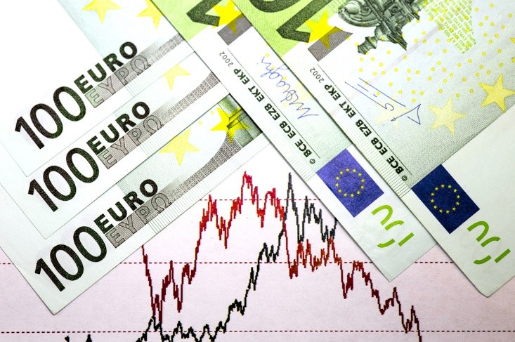 stock exchanges concept with euro bills and graphs – wibestbroker