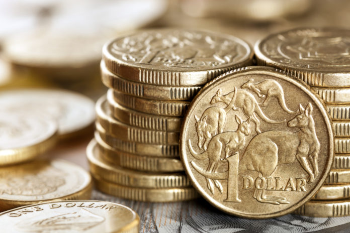 Wibest – Australian Money: Australian dollar coins stacked.