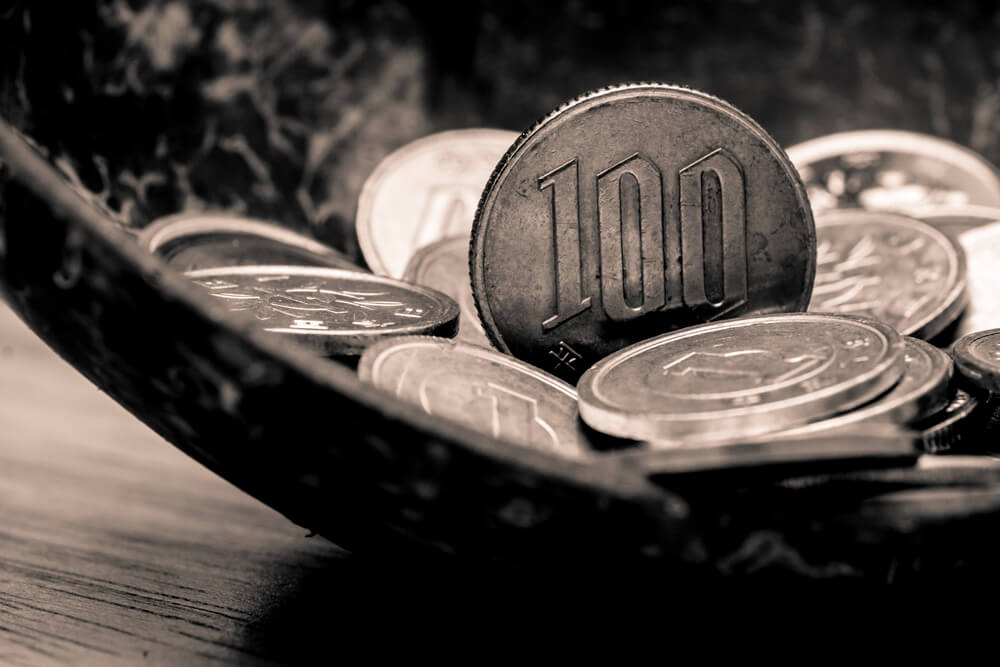 Wibest – Yen Exchange Rate: Japanese yen coins.