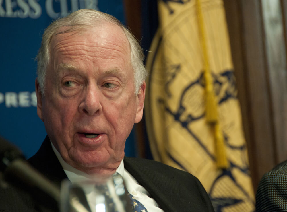 T. Boone: T. Boone Pickens looking in his side.