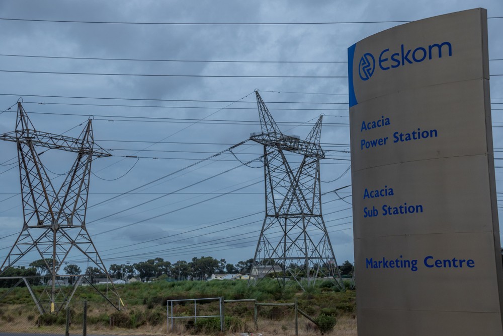 Wibest – South African: Eskom towes and the company's logo.