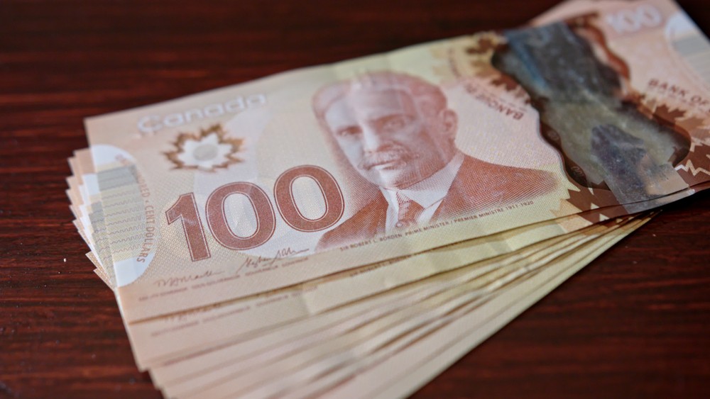 Wibest – Canadian Loonie: Hundred Canadian dollar bills.