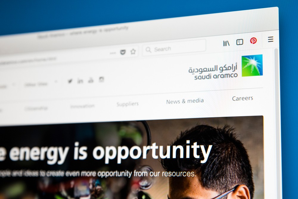 Wibest – Oil and Petroleum: Saudi Aramco’s website’s main page.