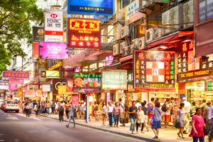 Wibest – Food Sector: Busy street in Hong Kong