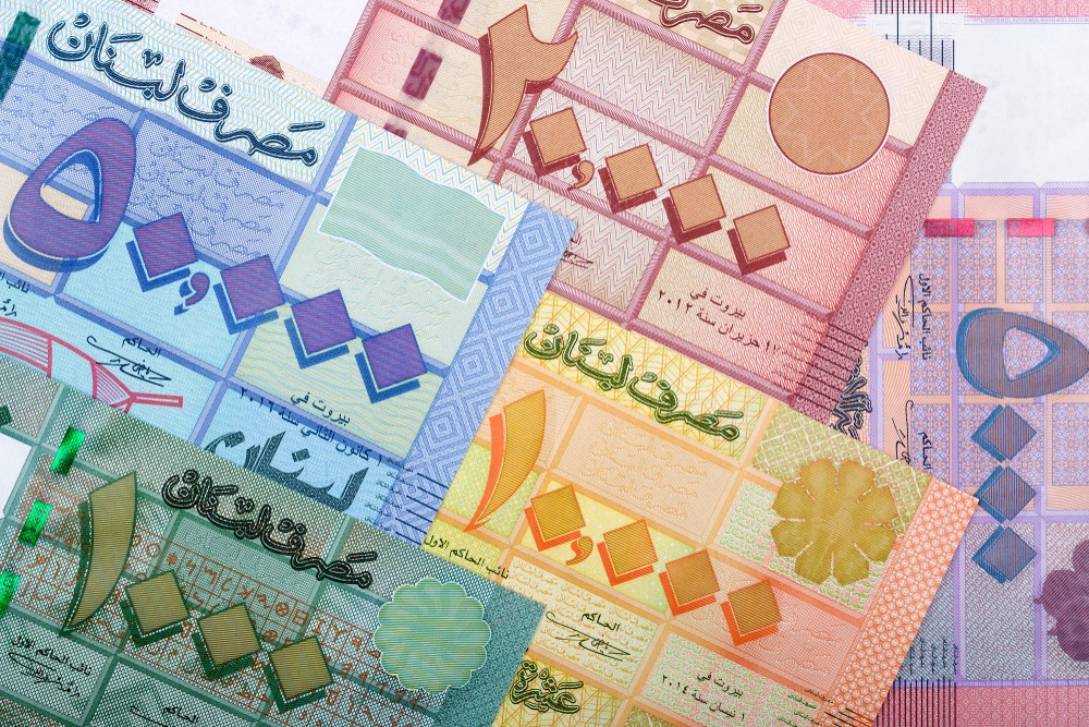 Wibest – Lebanese: Different Lebanese pound bills.