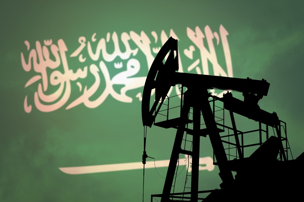 Wibest – United States: Iranian flag over an oil pump jack.