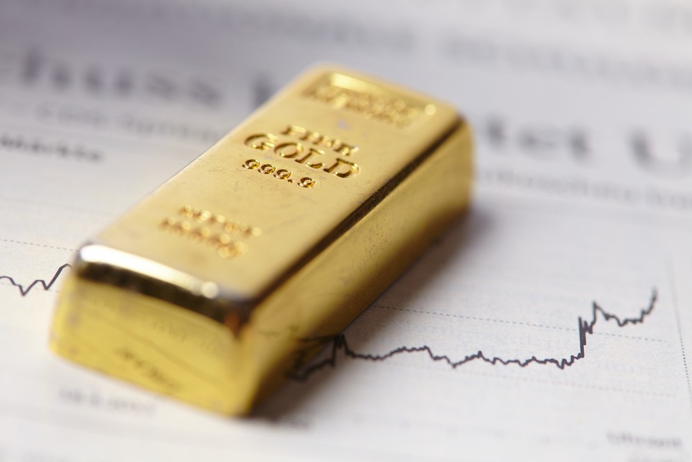 Wibest – Petroleum and oil: A gold bar on top of a trading chart.