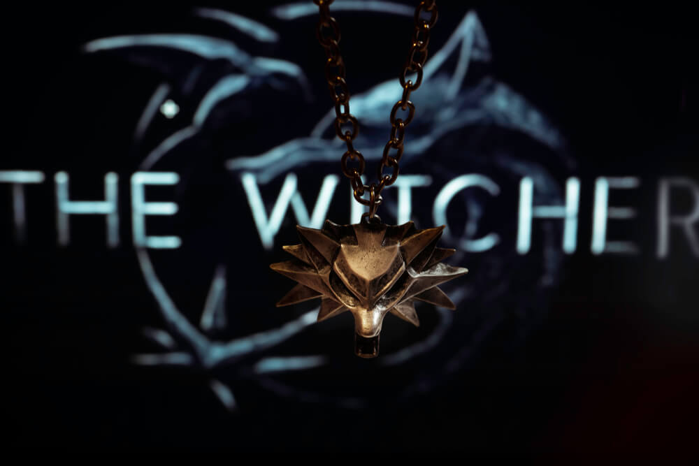 Witcher's medallion in shape of wolf