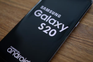 Samsung galaxy s20 smartphone.
