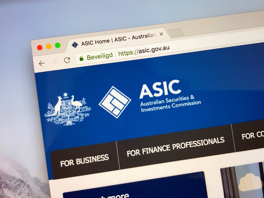 The ASIC website.