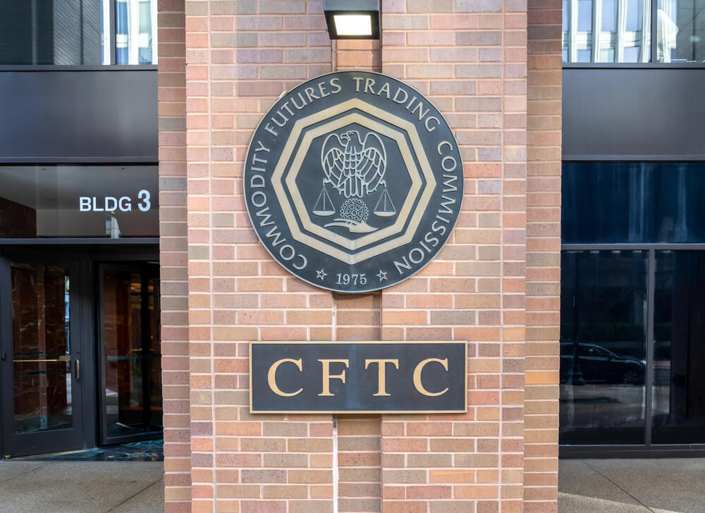 Sign of The U.S. Commodity Futures Trading Commission on their building.