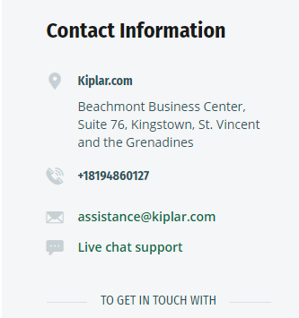 Kiplar contact information