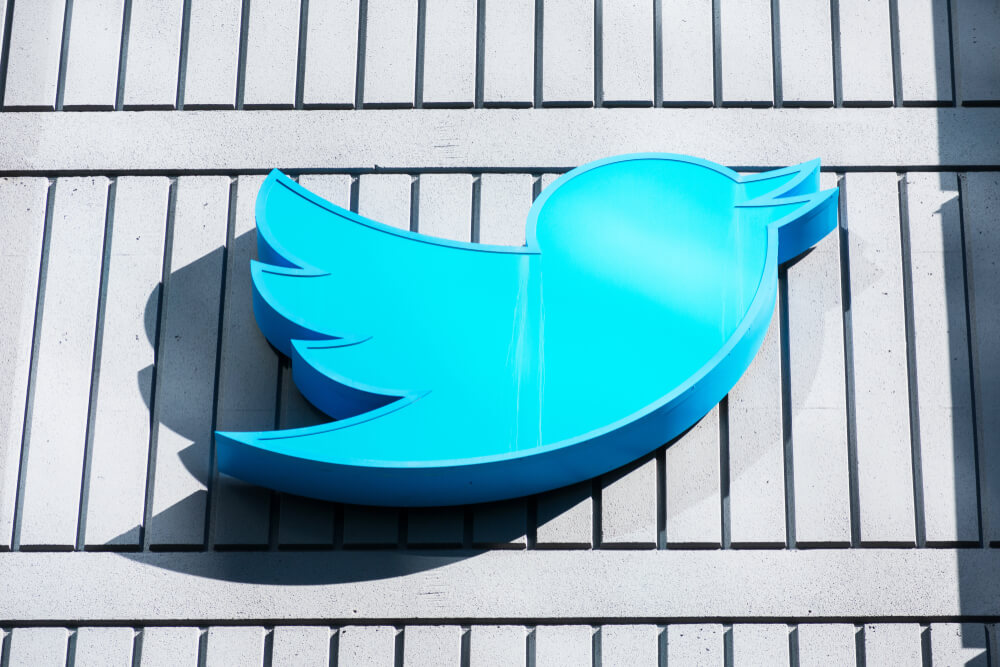 Twitter Bird logo on the headquarters building