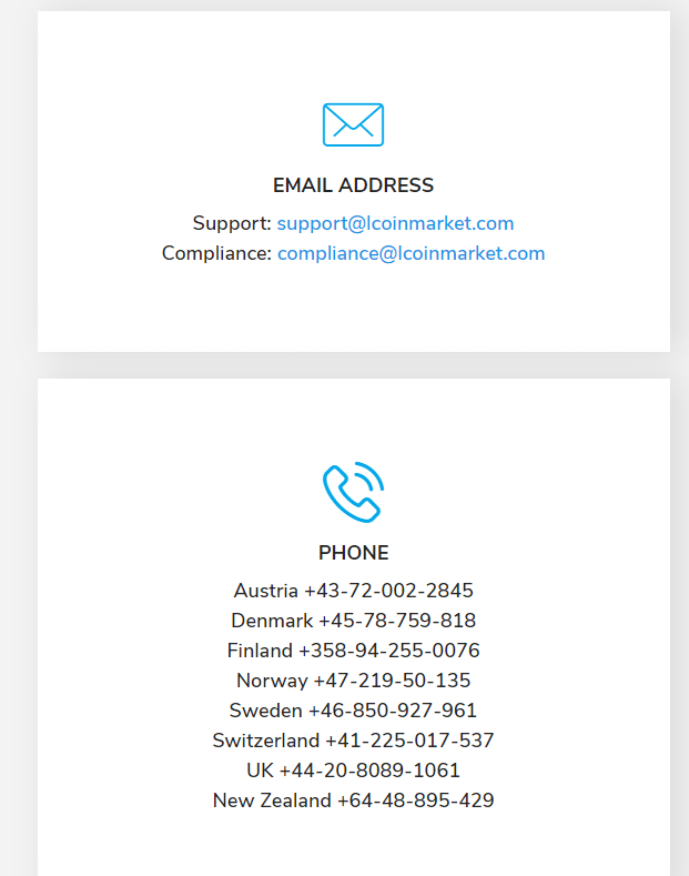 Lcoin Market Contact Information