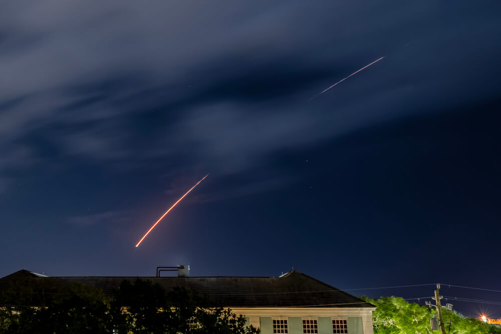 ULA Delta 4 rocket launch as seen from Vero Beach Florida.