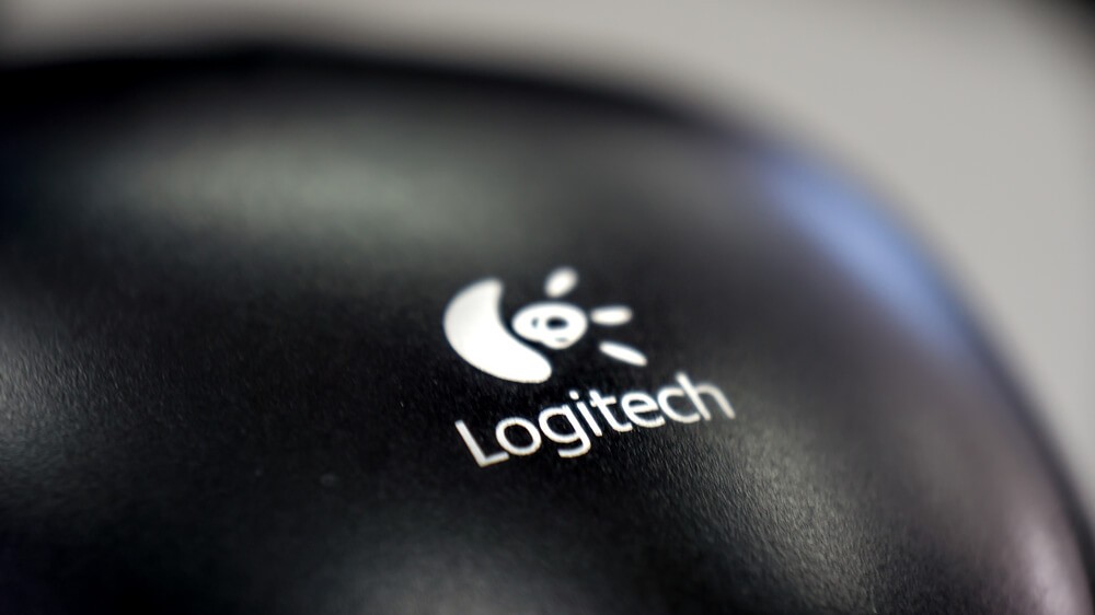 Logitech brand on a mouse