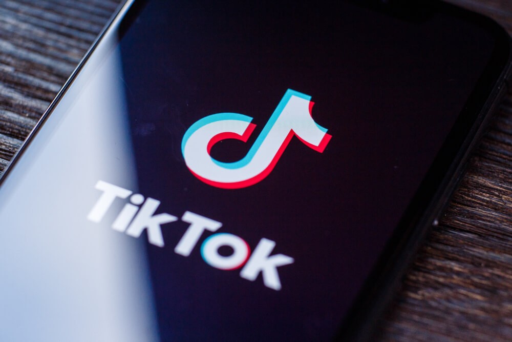 Tiktok app on smartphone.