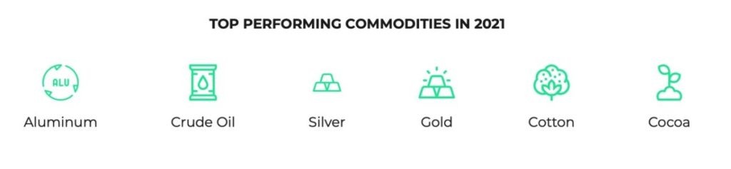 TradeVtech Review: top performing commodities in 2021