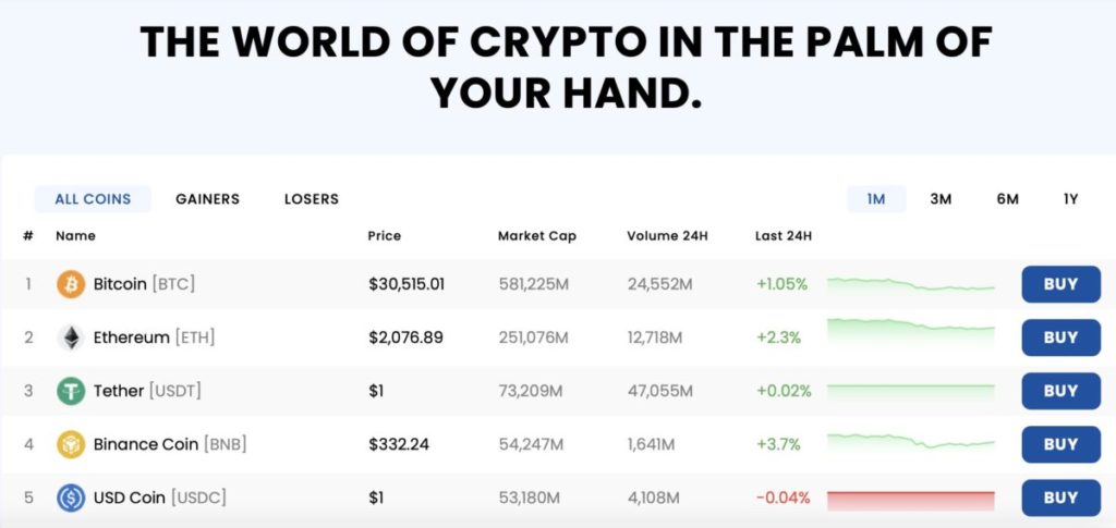 the world of crypto in the palm of your hand
