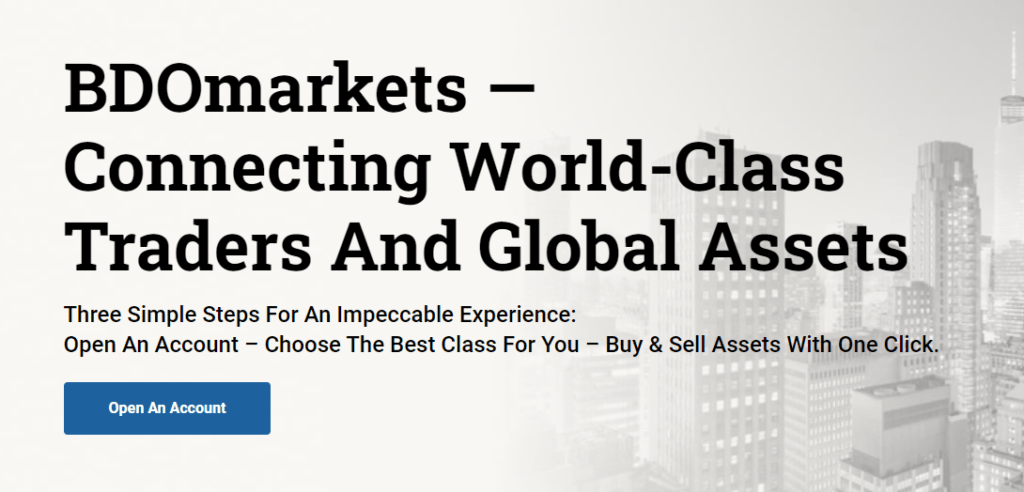 BDOmarkets - conecting the world class traders and global assets