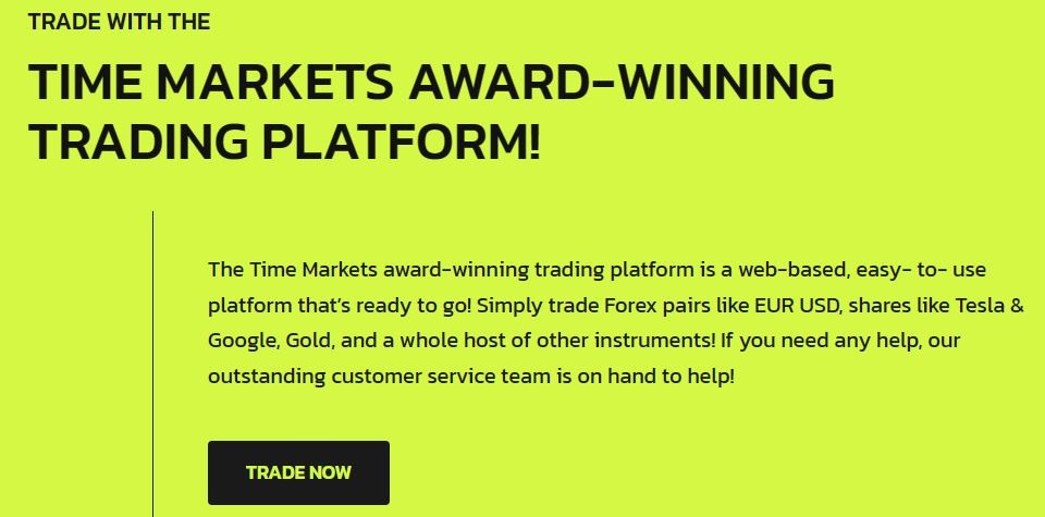 Time Markets’ Trading Platform