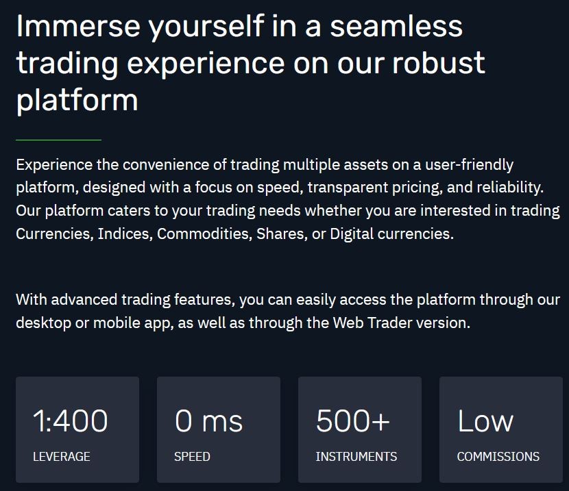 Immerse yourself in a seamless trading experience on our robust platform
