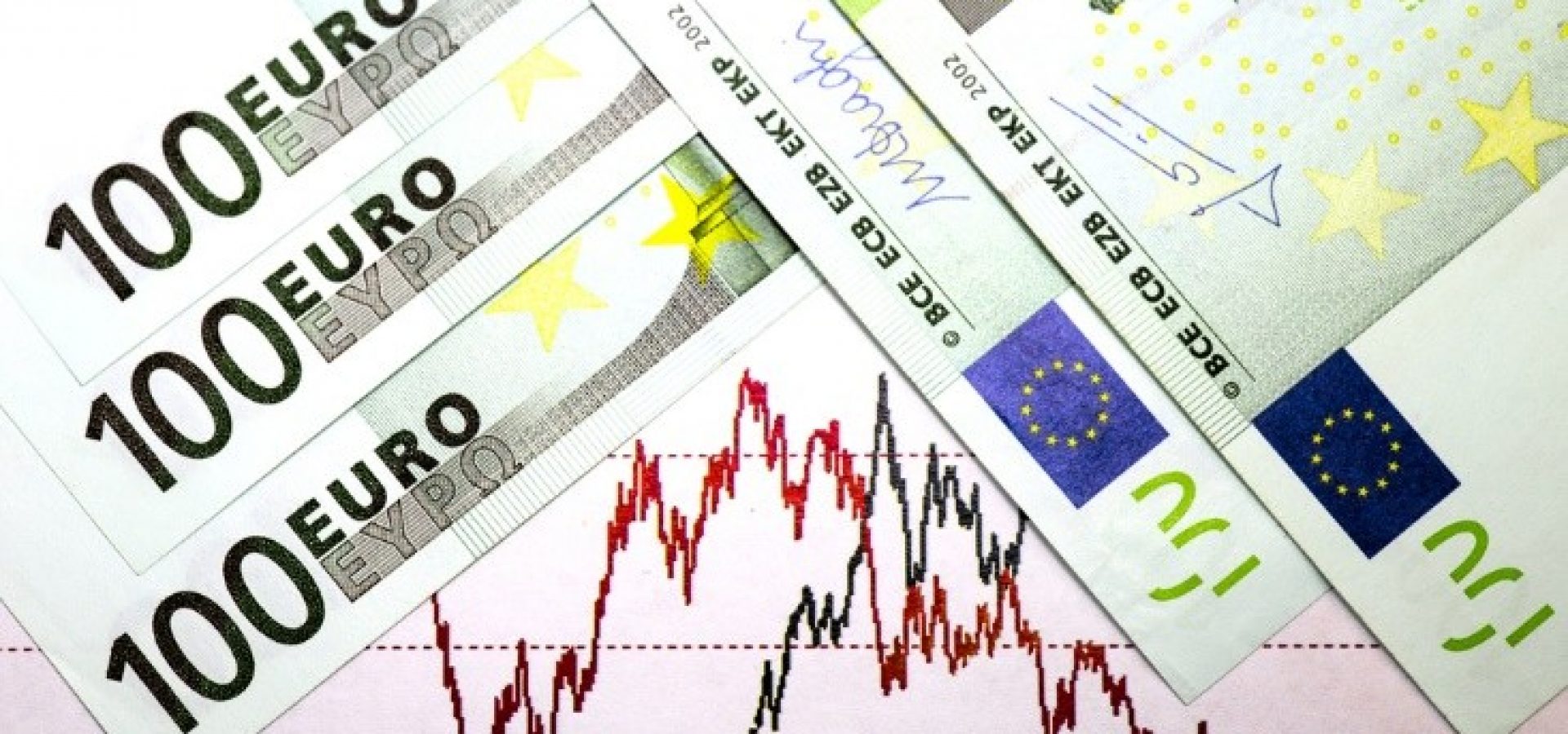 stock exchanges concept with euro bills and graphs – wibestbroker