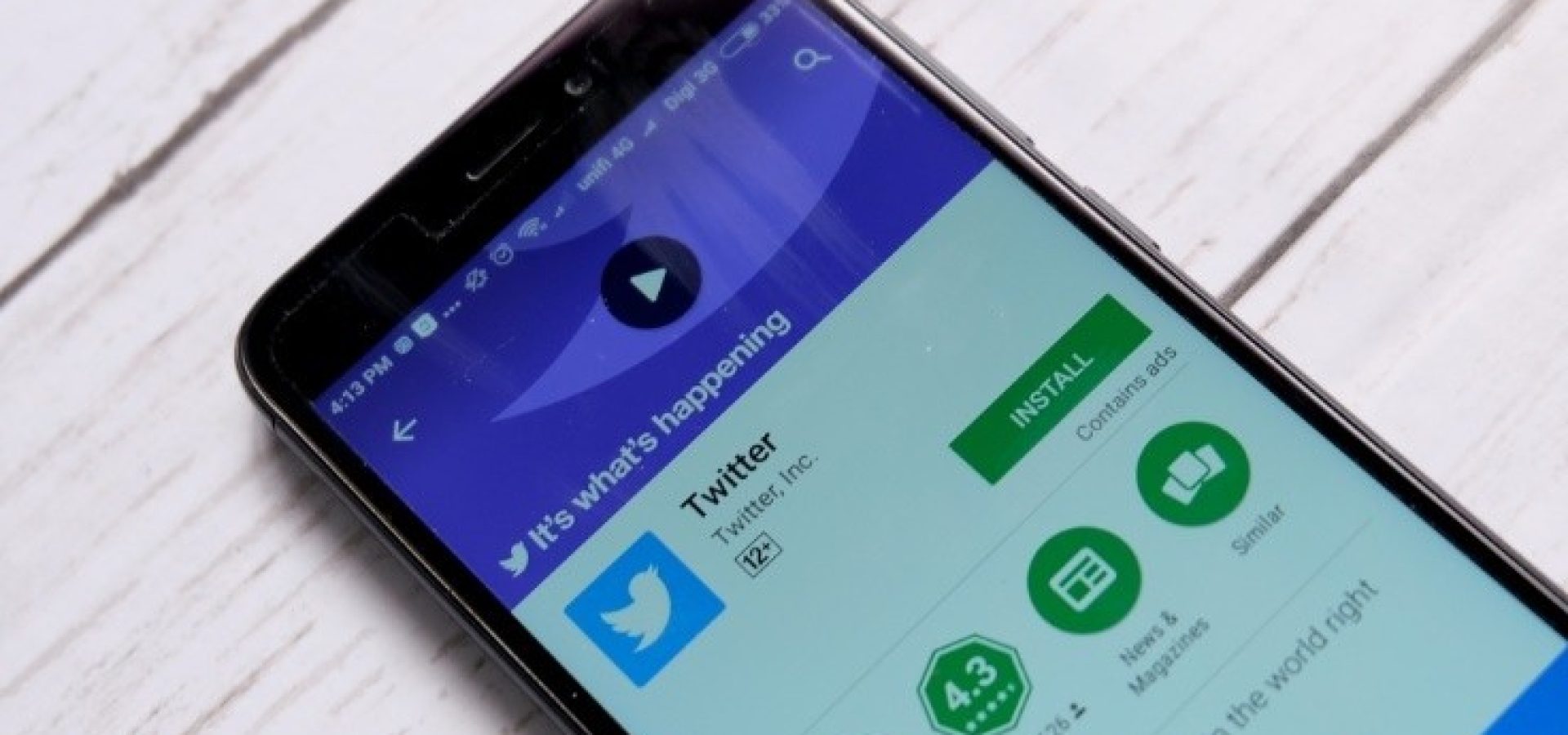 wibest broker - Twitter app as seen on Google PlayStore