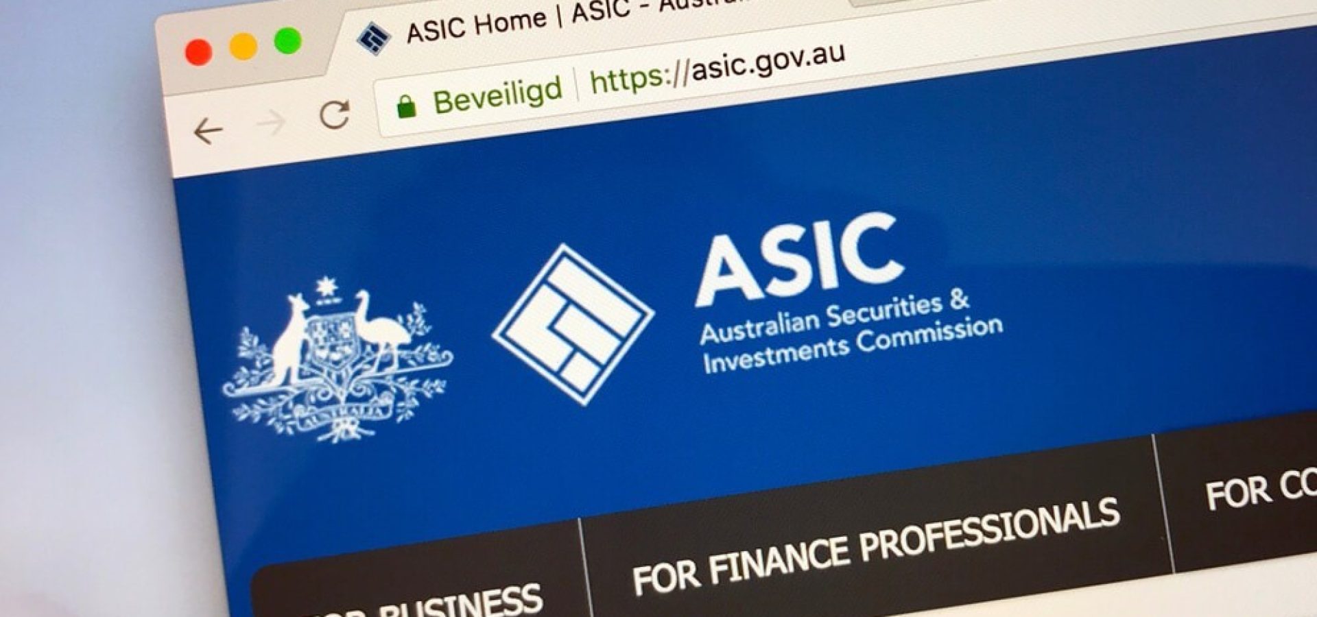 The ASIC website.