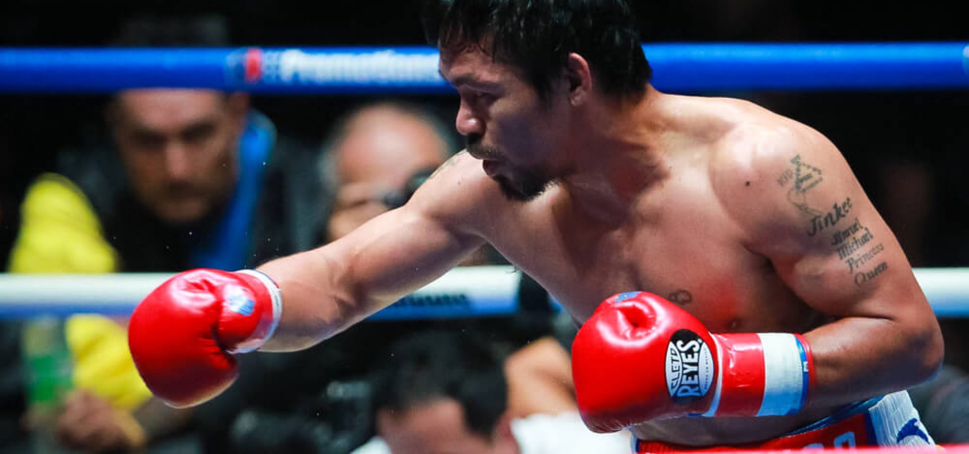 Professional Boxing: Manny Pacquiao during his fight.