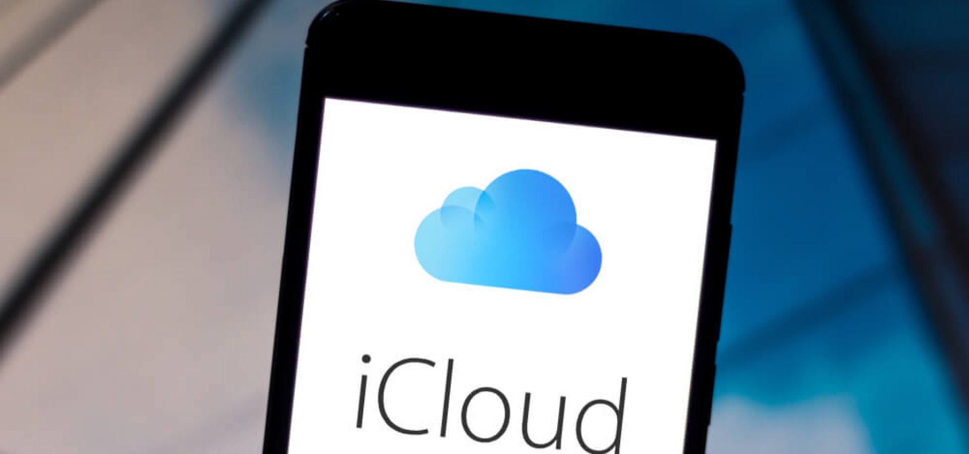 In this photo illustration the iCloud logo is displayed on a smartphone.