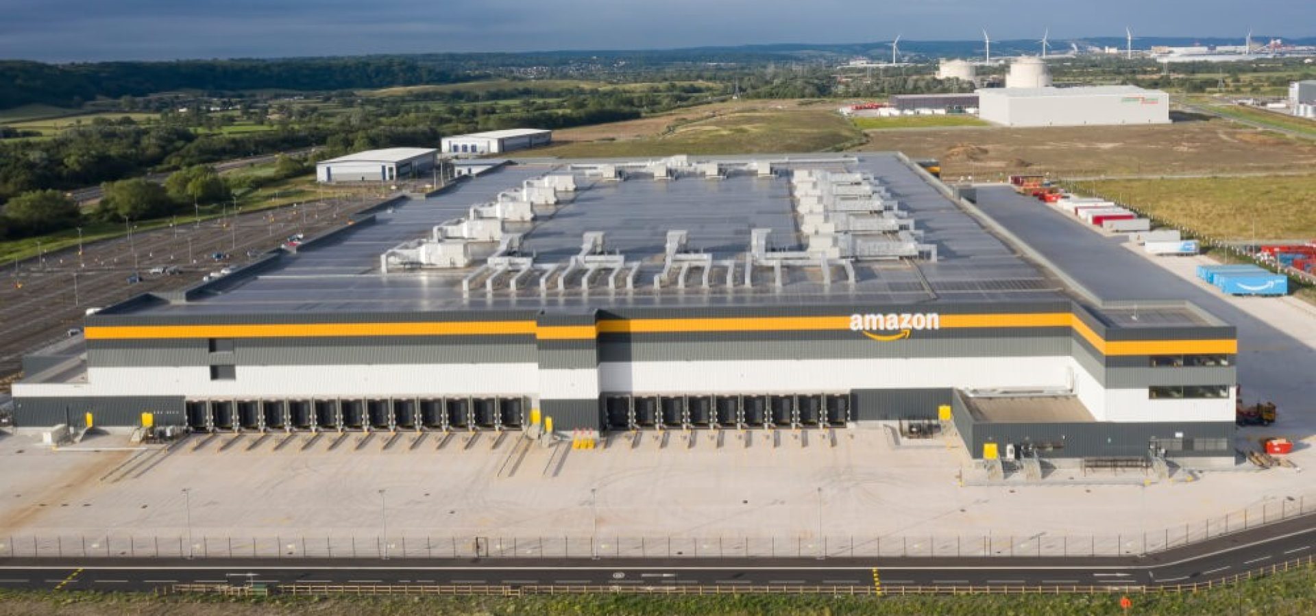 Amazon warehouse & distribution centre building.