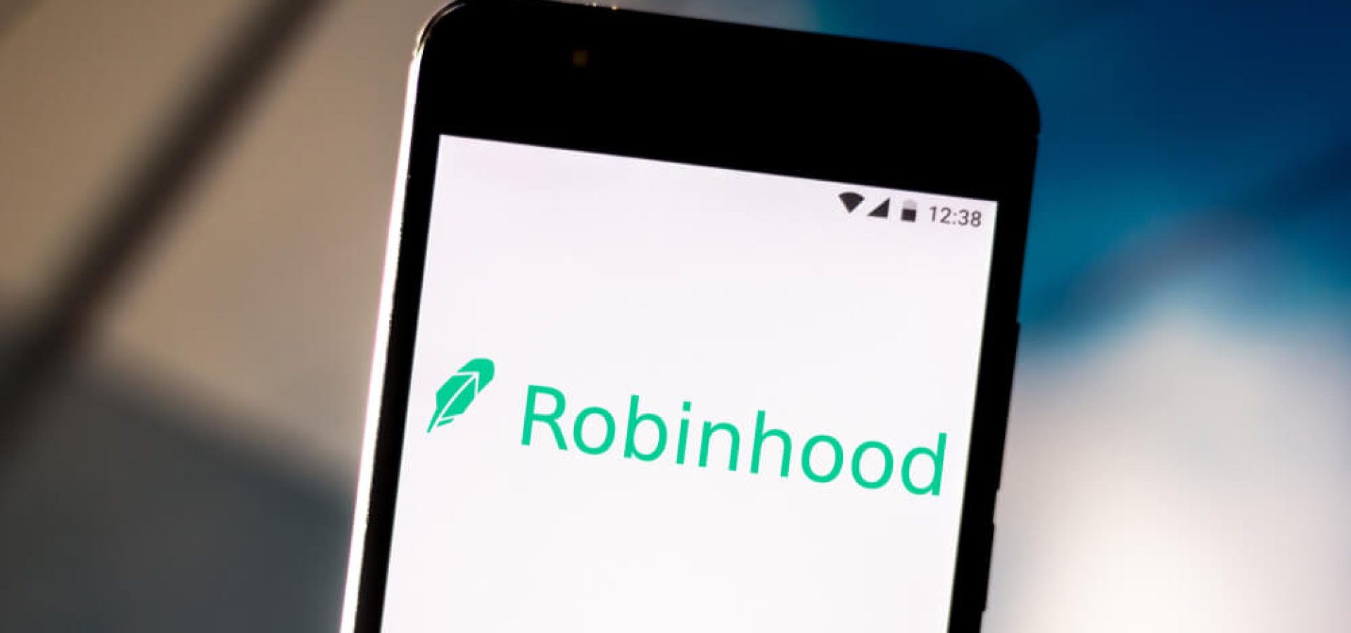 In this photo illustration the Robinhood Markets logo is displayed on a smartphone.