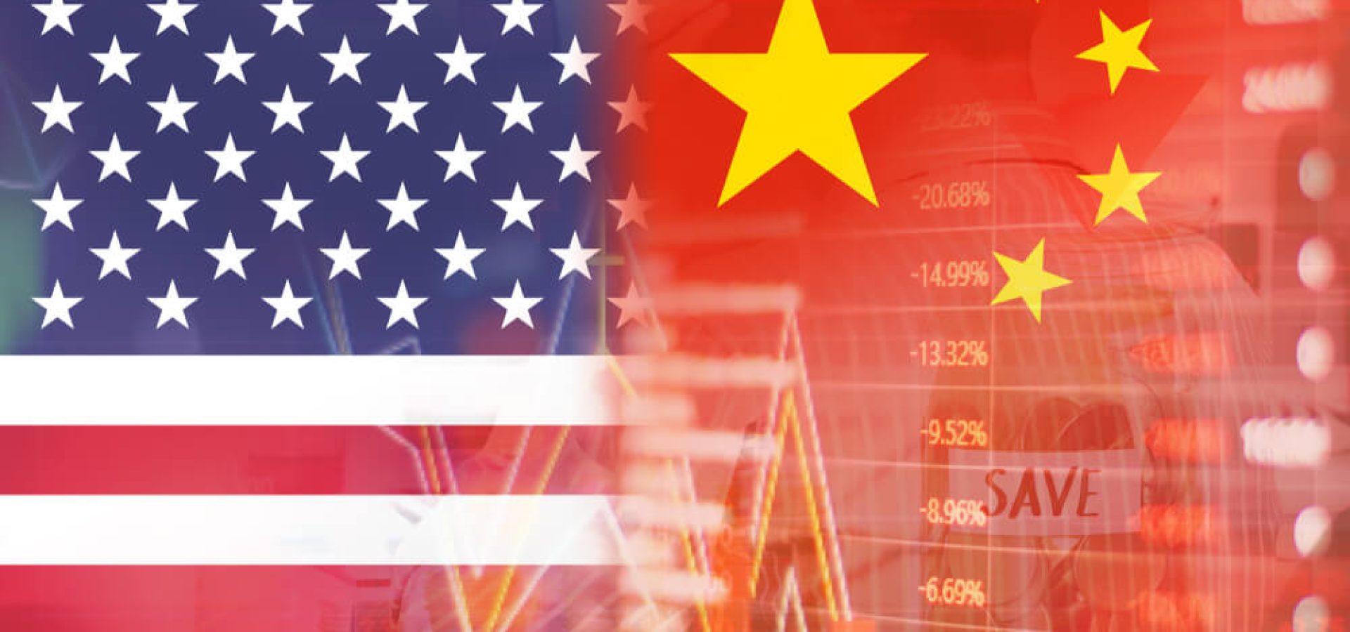 US Futures: China and USA flag.
