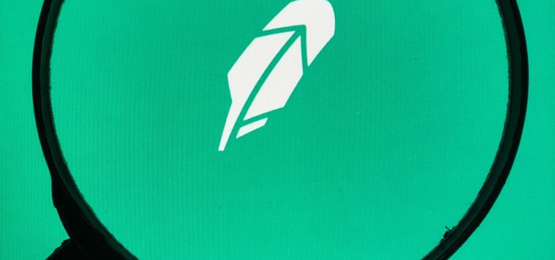 Magnified view of Robinhood app.