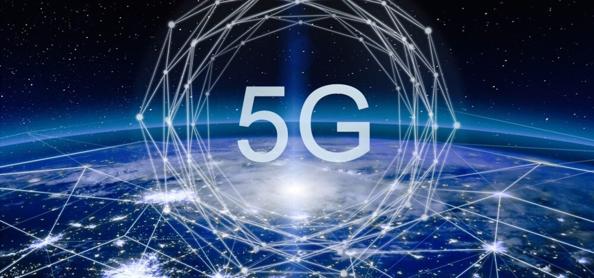5g next generation mobile telecommunication lines on Earth.