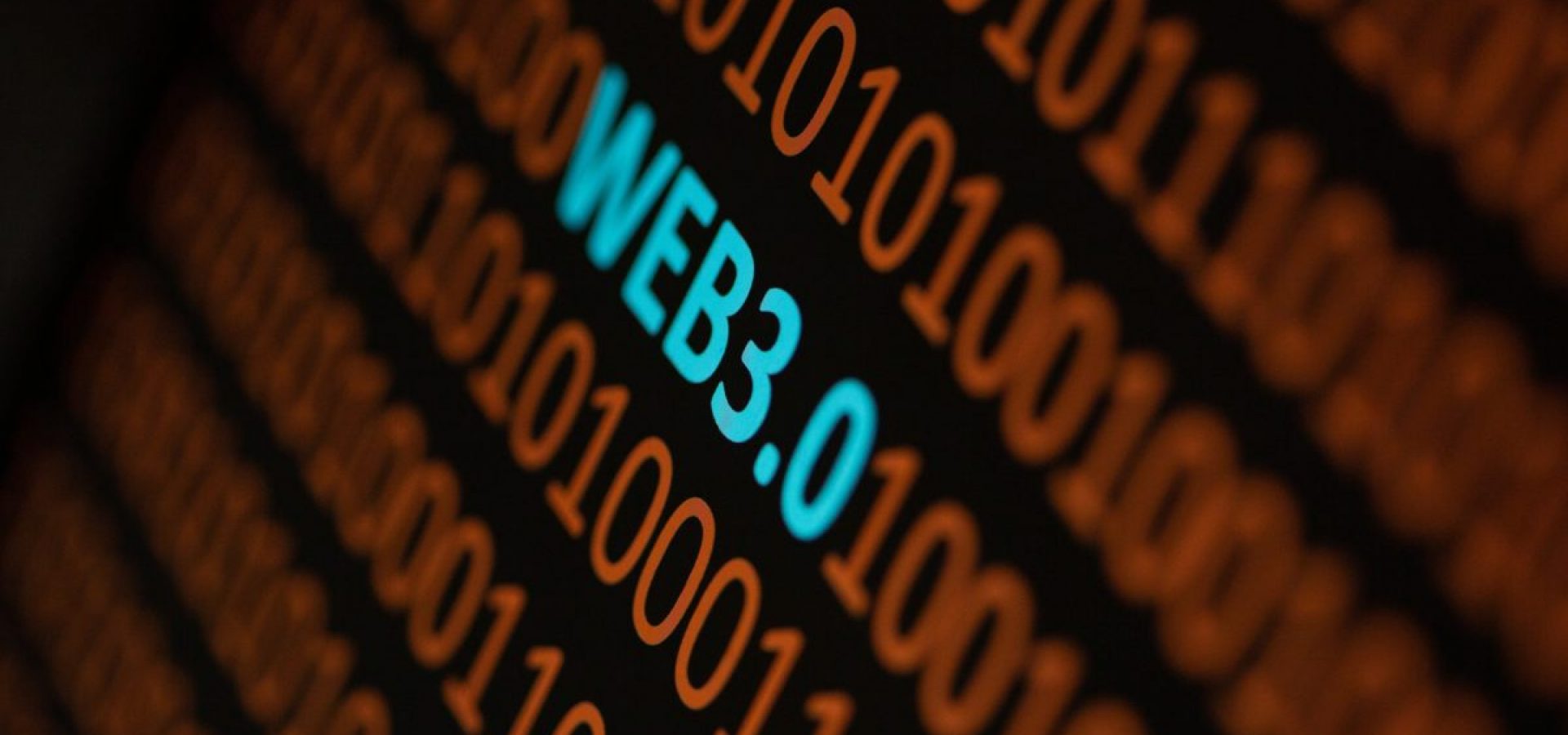 Close,Up,Of,Binary,Codes,On,Screen,And,Web3.0,Word