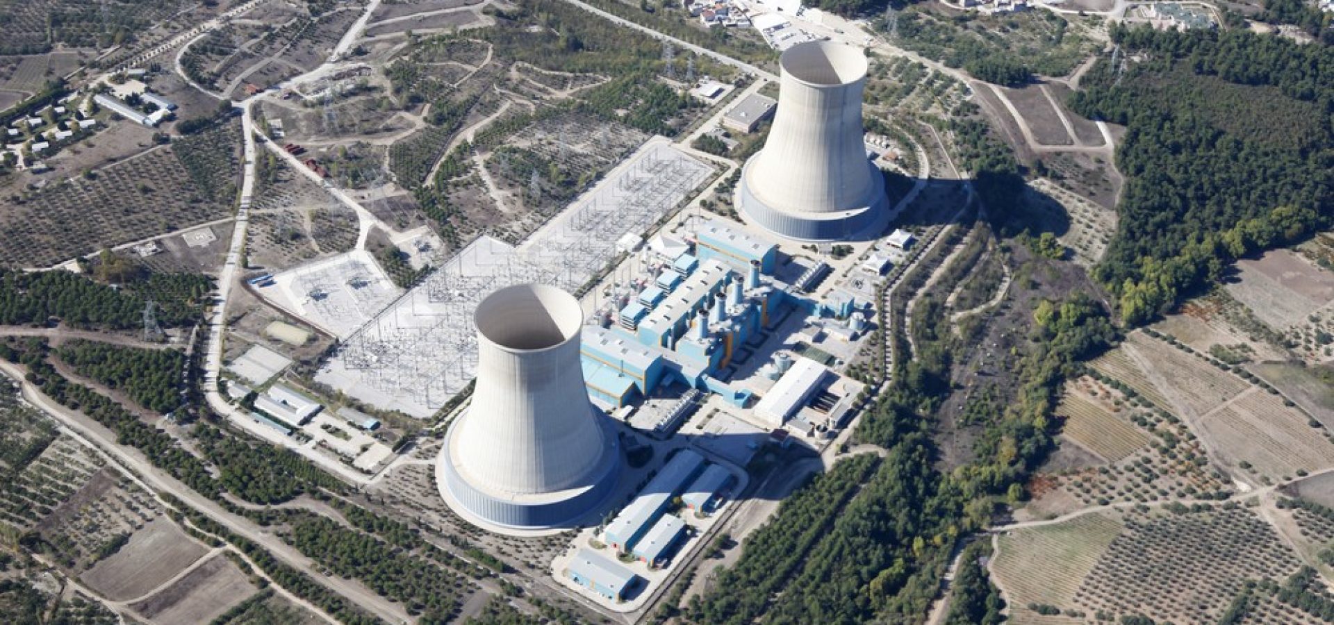 Wibest – EDF Paris: An aerial shot of a nuclear power plant.