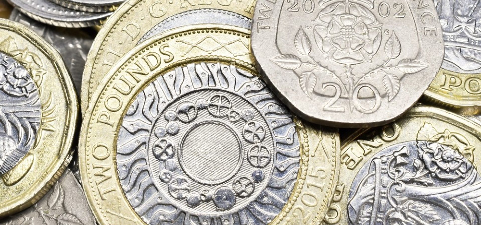 Wibest – UK Money: a close up of British pound sterling coins.