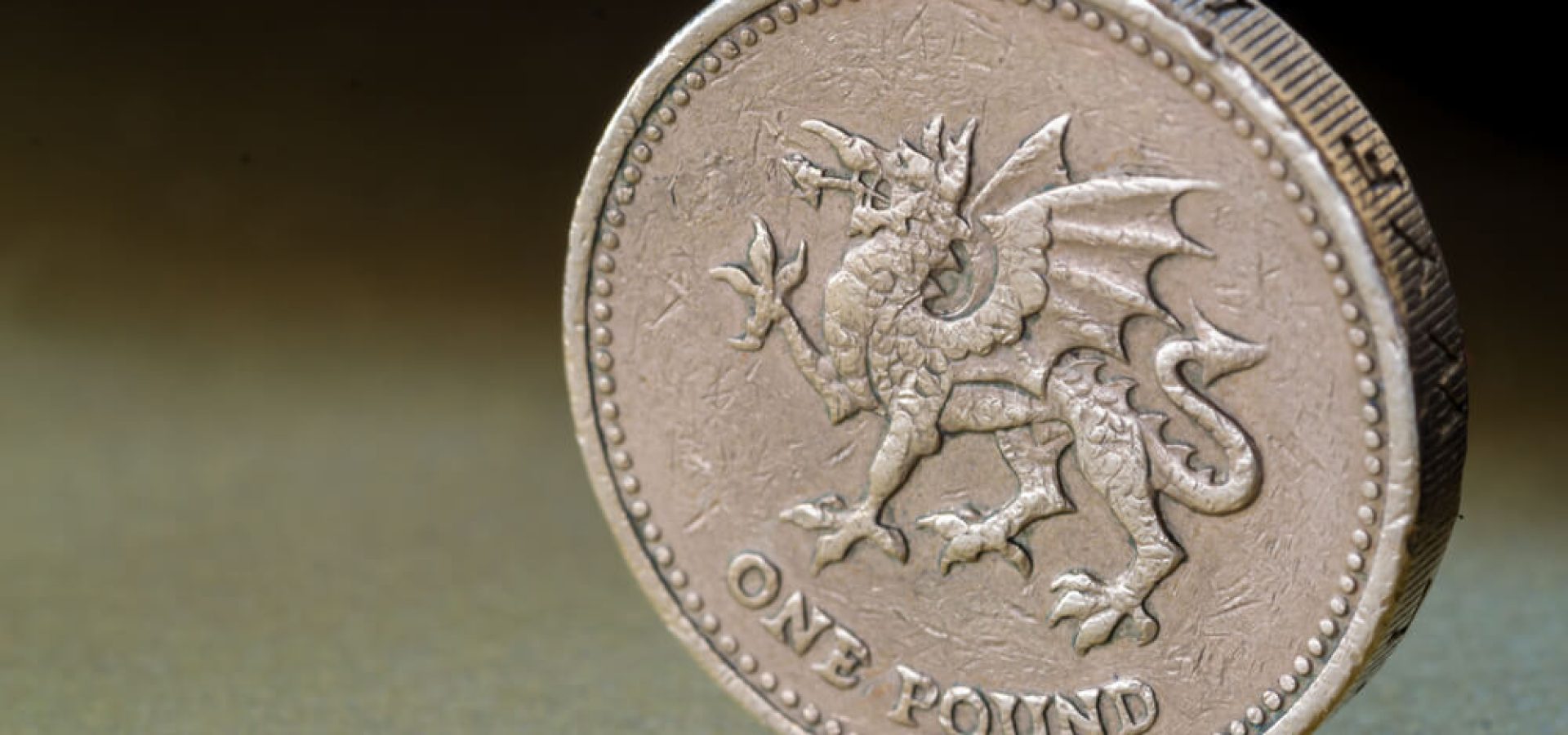 close up shot of one british pound